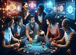 Ilustrasi pemain menikmati live casino di telagatogel